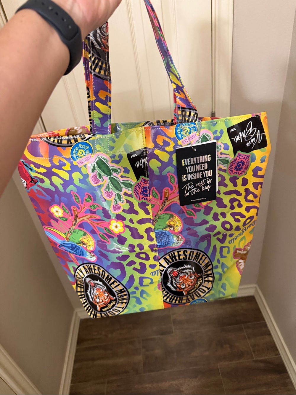 Consuela Multicolor Leopard & Graphic Print Tote